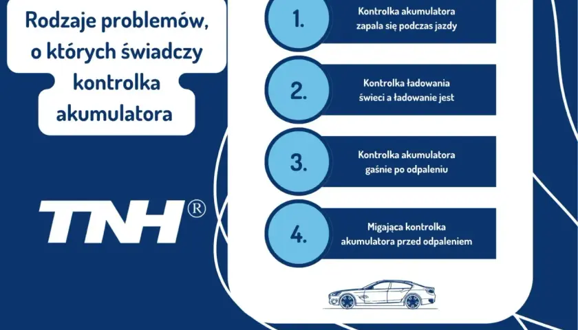 Kontrolka akumulatora zapala się podczas jazdy, co może oznaczać różne problemy z układem ładowania.