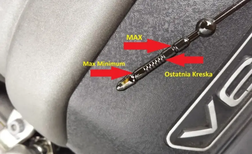 Jak sprawdzić poziom oleju - Czytanie bagnetu MIN/MAX
